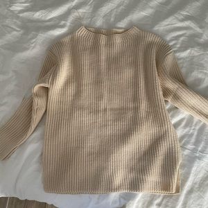 Zara boat neck cream sweater